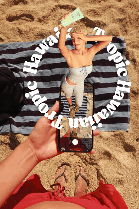 Animated Hawaiian Tropic beach edit by Eva Monroe